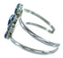 Native American Azurite Genuine Sterling Silver Bracelet RX100738