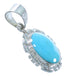 Turquoise Authentic Sterling Silver Southwest Jewelry Pendant RX101788