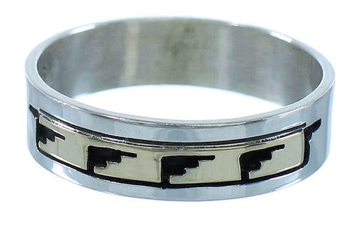 Sterling Silver14 Karat Gold American Indian Ring Size 11-3/4 RX112248