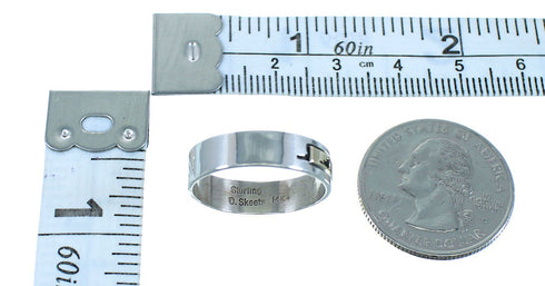 14 Karat Gold Sterling Silver American Indian Ring Size 5-3/4 RX112245