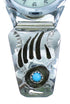 Sterling Silver Turquoise Bear Paw Native American Watch RX101820