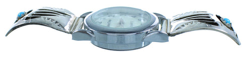 Sterling Silver Turquoise Bear Paw Native American Watch RX101820