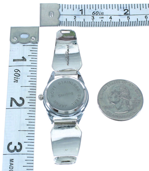 Sterling Silver Turquoise Bear Paw Native American Watch RX101820