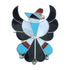 Multicolor Inlay Sterling Silver Zuni Thunderbird Pin Pendant AX101811