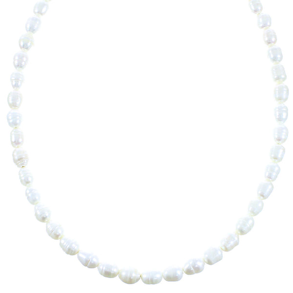 Genuine Sterling Silver Fresh Water Pearl Bead Necklace AX102117