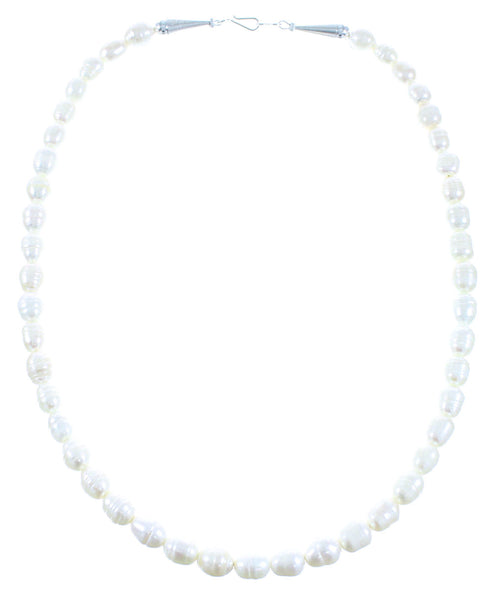 Genuine Sterling Silver Fresh Water Pearl Bead Necklace AX102117