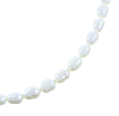 Genuine Sterling Silver Fresh Water Pearl Bead Necklace AX102117