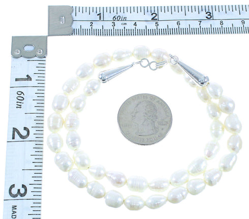 Sterling Silver Fresh Water Pearl Bead Necklace AX102119