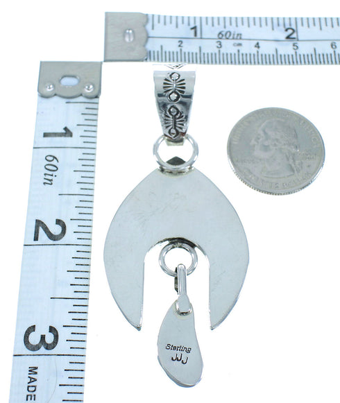 Sterling Silver Turquoise Naja Navajo Pendant AX102232