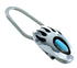 Authentic Sterling Silver Bear Paw Turquoise Navajo Key Chain AX102417