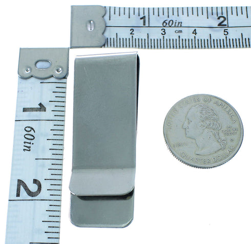 Native American Sterling Silver Turquoise Bear Paw Money Clip AX102434