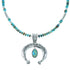 Turquoise Sterling Silver Naja Navajo Bead Necklace Set AX102581