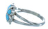 Turquoise Zuni Sterling Silver Flower Ring Size 4-3/4 AX102540