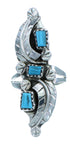 Turquoise Sterling Silver Zuni Ring Size 7-1/4 AX102547