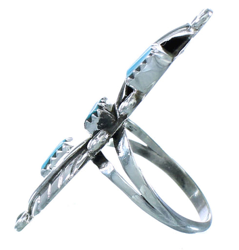 Turquoise Genuine Sterling Silver Zuni Ring Size 7 AX102548