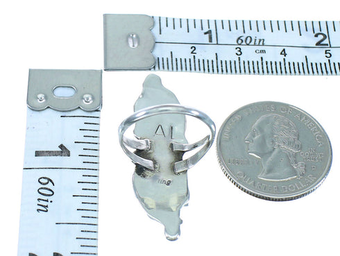 Turquoise Genuine Sterling Silver Zuni Ring Size 7 AX102548