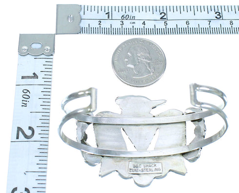 Sterling Silver Thunderbird Multicolor Zuni Cuff Bracelet AX102711