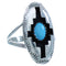 Native American Sterling Silver Turquoise Jewelry Ring Size 9-1/2 JX126038