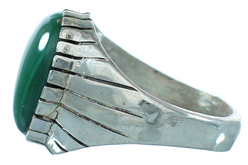 Malachite Sterling Silver Ray Jack American Indian Ring Size 12-3/4 RX108184