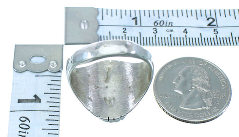 Malachite Sterling Silver Ray Jack American Indian Ring Size 12-3/4 RX108184