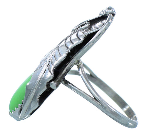 American Indian Sterling Silver Navajo Gaspiete Leaf Ring Size 7-1/2 TX103083