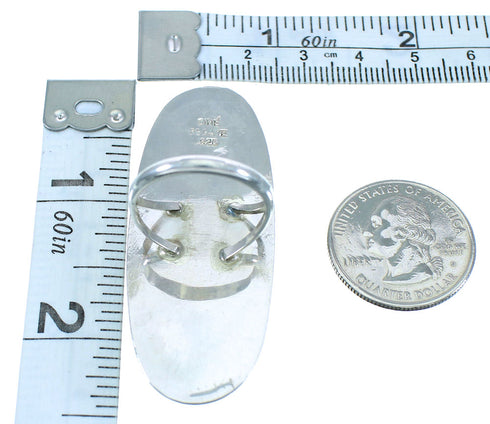 Navajo Onyx And Sterling Silver Ring Size 5-3/4 SX110126