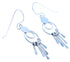 Navajo Genuine Sterling Silver Hook Dangle Earrings TX103560
