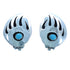 Sterling Silver Turquoise Bear Paw Navajo Clip On Earrings TX102974