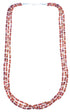 Red Oyster Shell Sterling Silver Native American 3-Strand Bead Necklace RX103137