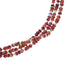 Red Oyster Shell Sterling Silver Native American 3-Strand Bead Necklace RX103137