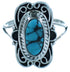 Sterling Silver Turquoise Southwestern Ring Size 7-1/2 RX103342