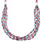 Sterling Silver 4-Strand Red Oyster Shell And Turquoise Navajo Indian Bead Necklace RX103563