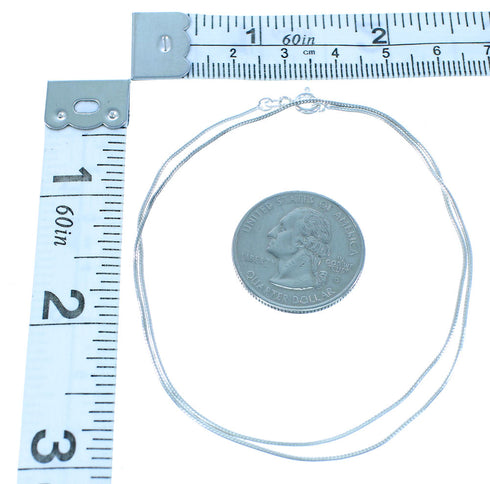 18" Sterling Silver Italian Snake Chain Necklace RX114420