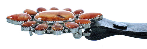 Native American Sterling Silver And Oyster Shell Concho Belt TX103955