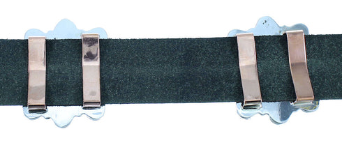 Native American Sterling Silver And Oyster Shell Concho Belt TX103955