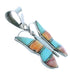 Multicolor Butterfly Authentic Sterling Silver Pendant QX104010