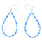 Genuine Sterling Silver Denim Lapis Bead Hook Dangle Earrings QX104013