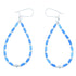 Genuine Sterling Silver Denim Lapis Bead Hook Dangle Earrings QX104013