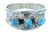 Navajo Indian Turquoise Sterling Silver Ring Size 7-3/4 SX104076