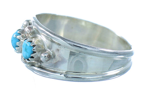 Navajo Indian Turquoise Sterling Silver Ring Size 7-3/4 SX104076