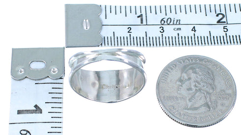 Navajo Indian Turquoise Sterling Silver Ring Size 7-3/4 SX104076