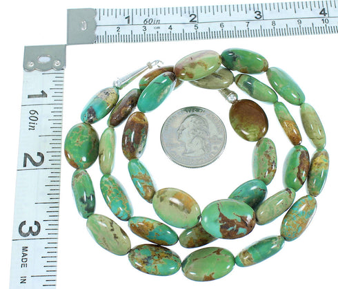Turquoise Sterling Silver Southwestern Bead Necklace SX104873