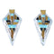 Southwest Multicolor Genuine Sterling Silver Post Earrings SX105015