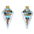Southwest Multicolor Genuine Sterling Silver Post Earrings SX105015