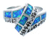 Blue Opal Inlay Authentic Sterling Silver Size 5-3/4 Jewelry AS50079
