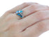 Blue Opal Inlay Authentic Sterling Silver Size 5-3/4 Jewelry AS50079