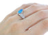 Blue Opal Inlay Sterling Silver Ring Size 8-3/4 Jewelry AS51608