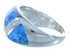 Blue Opal Inlay Genuine Sterling Silver Ring Size 6-1/4 DS49343