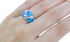 Blue Opal Inlay Genuine Sterling Silver Ring Size 6-1/4 DS49343