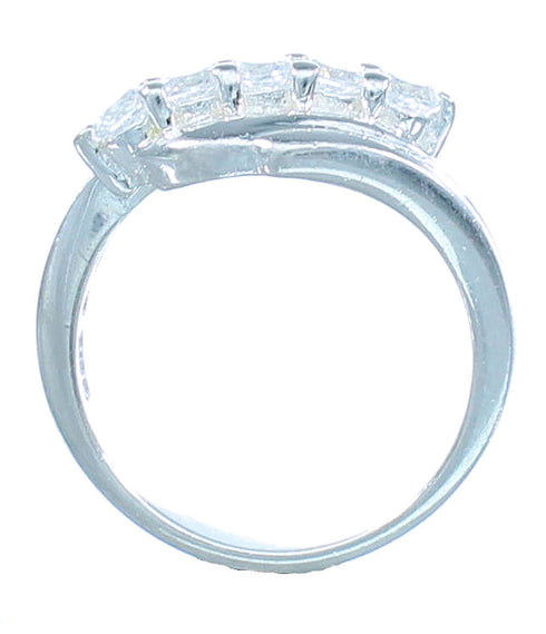 Sterling Silver Cubic Zirconia Ring Size 5-3/4 Jewelry AS55149